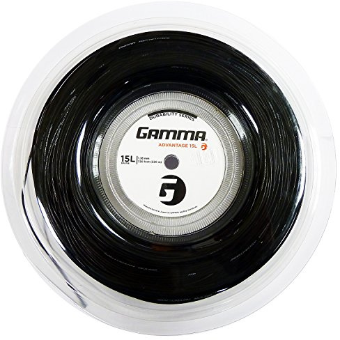 Gamma fördel 1,38 mm tennissträng – 220 m rulle Svart 1.38mm
