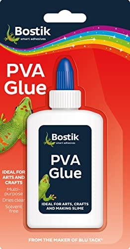 Bostik PVA Glue 118ml - Multi-Purpose Solvent-Free Glue - Dries Clear - UKCA & CE Approved - Ideal for Arts - Crafts - School & DIY Projects