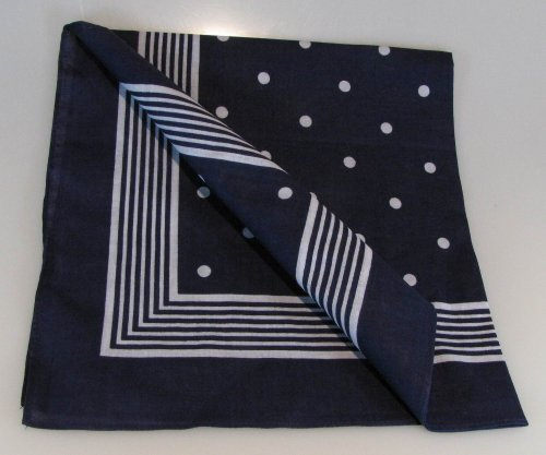Buddel-Bini Versand Halstuch/Vierecktuch grosse Punkte 70x70 cm blau