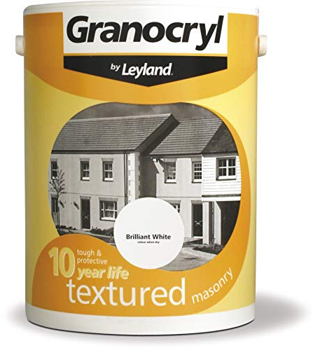 Leyland Granocryl Exterior Textured Masonry Paint - White - 5L