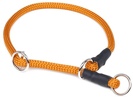 Mystique® Halsband Nylon rund mit Zugbegrenzung 8mm (45cm, orange)
