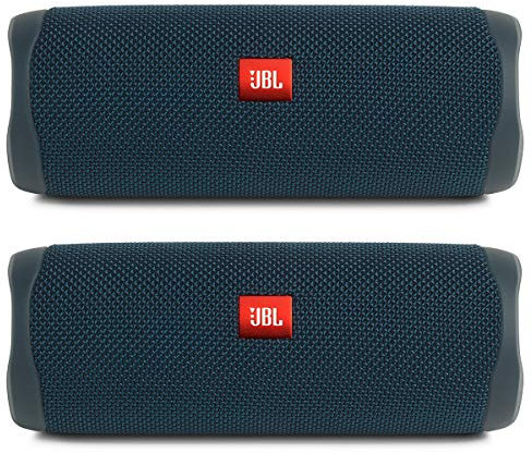 JBL Flip 5 Lot de 2 haut-parleurs Bluetooth sans fil étanches Bleu