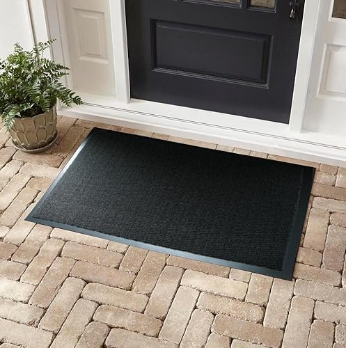 Heavy Duty Dirt Trapper Barrier Mat, Non-Slip PVC, Charcoal, 80x120cm