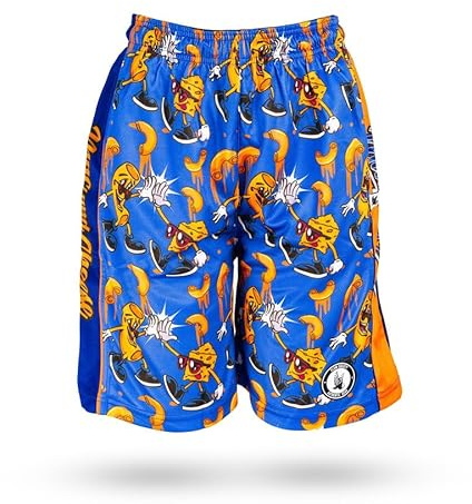 Flow Society Mac N Cheese Jungen Athletic Shorts - Jungen Shorts - Gym Shorts, Jungen, blau, X-Small
