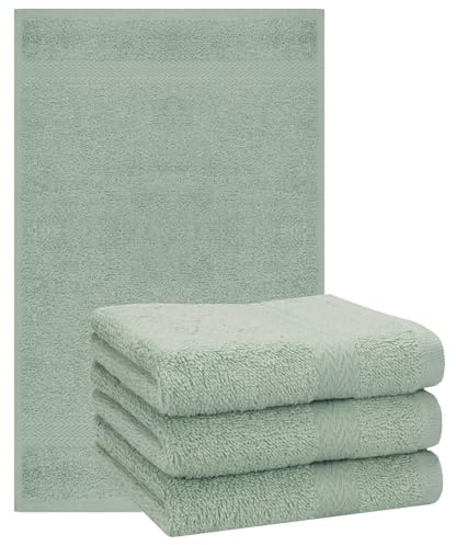 Betz Premium Handtuch Set 4-teilig – 4× Handtücher 50×100 cm, 100% Baumwolle 470 g/m², weich & saugstark, Oeko-TEX® Farbe heugrün