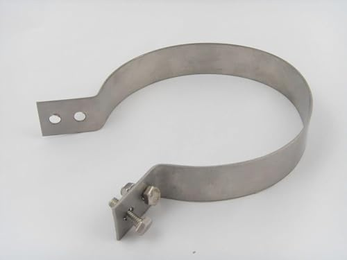 Rohrschelle Dachrinnenklemme Regenrohrschellen Edelstahl V2A Ø80-120 Auswahl (Ø80)