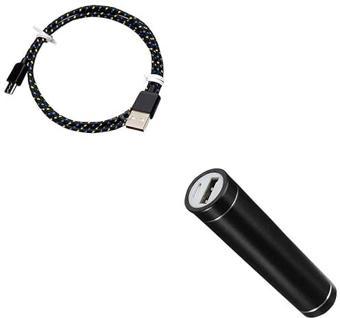 Pack Batterie pour Nokia X20 Smartphone Type C (Cable Tresse 3m + Batterie Chargeur Externe) Android 2600mAh (Noir)
