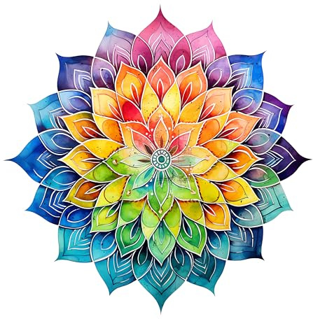 GRAZDesign Wandtattoo Lebensblume bunt Wandaufkleber Schlafzimmer, Küche & Wohnzimmer - 40x40cm