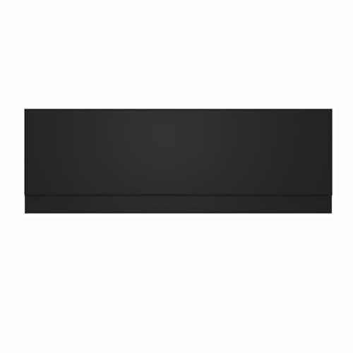 Aquariss 1700mm Front Straight Wood Bath Panel Matte Black | 16mm MDF Painting, Adjustable Height for Bathroom Soaking Tub