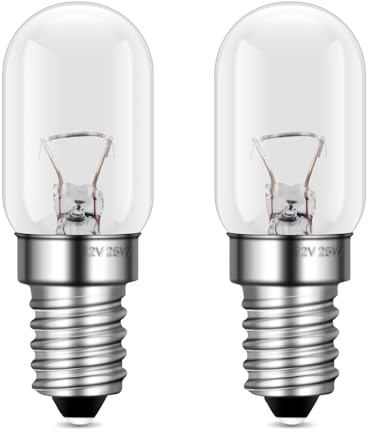 2 Stück Leuchtmittel E14 12V Dimmbar, Warmweiß 2700k, 250LM, T22 Niederspannung Lampe, für Garagenbirne, Gartenlicht, Camping Carport, Kühlschrank, Salzlampe, Nachtlicht