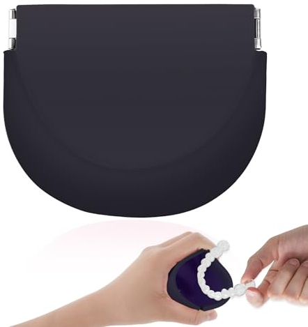 Dimeho Zahnspangendose Silikon Weich Niedlich Zahnspangenbox Tragbar Prothesendose Reise Gebissdose Zahnspangen Behälter Spangendose Aufbewahrungsboxen für Mädchen Frauen Männer