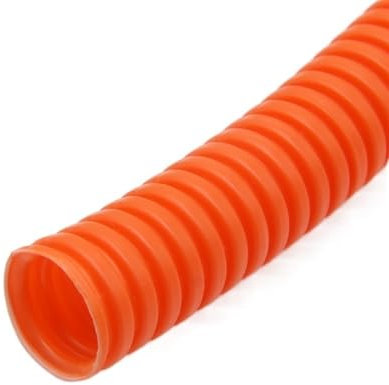 JMORCO Kabelkanal 1/5/10M PP-isolierter Wellrohr-Drahtschlauch-Einfädelschlauch Kunststoff-Wellrohr-Schutzhülle 7,5 mm-34,5 mm(Color:Orange Closure,Size:AD 25 X ID 20MM_10 Meters)