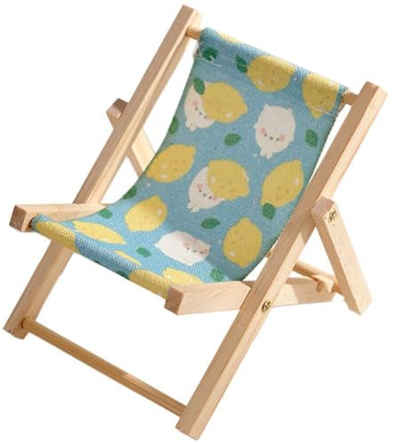 Support Pour Téléphone Portable Bois Toile Plage Chaise Longue Support Pour Téléphone Portable Mini Chaise Pliante Support Pour Téléphone Portable Bureau Multifonction Support Pour Téléphone Portable