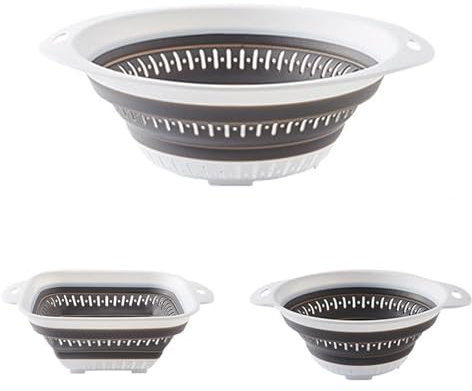 Limeow 3 Piezas Colador Plegable Escurridor Verduras Escurridor Plegable Colador Cocina Colador de Pasta Plegable para Camping y Ensaladas Utensilios de Cocina para Escurrir Pasta Verduras y Fruta