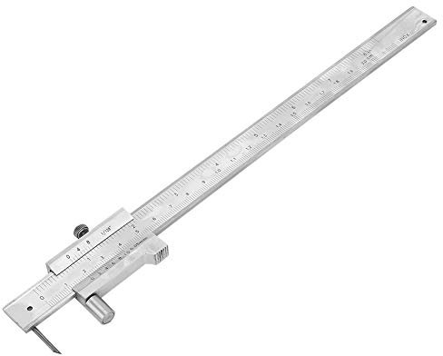 Measu Tool Tragbarer Messschieber aus Edelstahl, 0–200 Mm, Messschieber, Lineal mit Reißnadel, 200 Mm, Rostfrei, 29 X 10 X 1