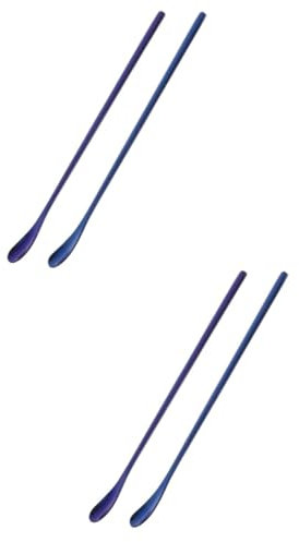 SEWOART 4stücke Edelstahl Futterlöffel Für Reptilien Robuste Futter Und Wasserscoops Für Echsen Schildkröten Und Kleine Tiere Langlebige Und Komfortable Handhabung