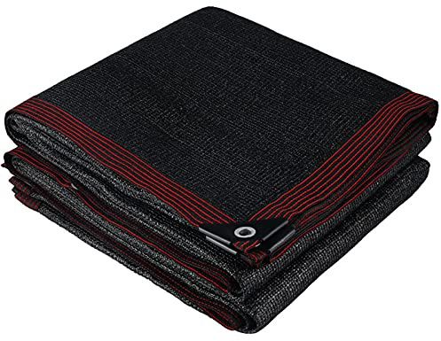 5 x 12 m, 85% tasso di ombreggiatura, rete ombreggiante per serra, resistente, in tessuto ombreggiante, ad alta densità, 8 pin, per giardino, fiori, piante, patio, prato, ombra