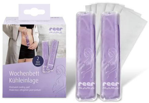 reer Wochenbett Kühlpads Postpartum, Warm/Kalt, 2er Set, 12 Hüllen, Lila