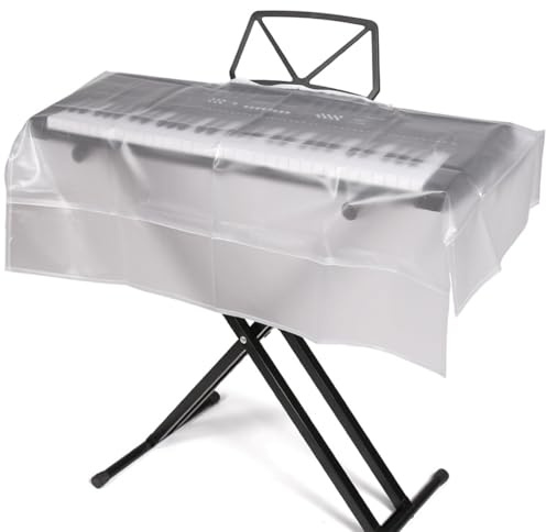 VOANZO Copertura Antipolvere per Pianoforte elettronico, Copertura per Tastiera del Pianoforte Adatta per Tastiera a 88 Tasti e Pianoforte Digitale, Copertura Trasparente Impermeabile per Pianoforte