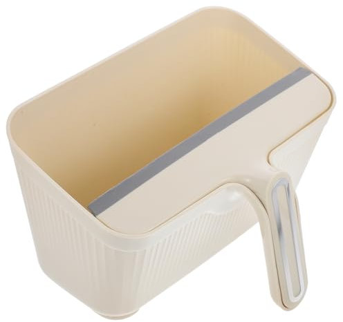 Cabilock Corbeille À Papier En Plastique Blanche Avec Raclette Panier De Rangement Pour Cuisine Salle De Bain Et Bureau