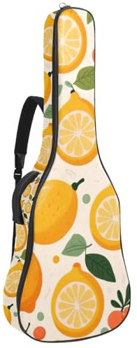 Gitarrentasche in voller Größe, wasserdichte Gitarren-Abdeckung, Tragetasche für akustische klassische E-Gitarren, niedliche Pilz-Schmetterlinge, Blumen, Mehrfarbig 04, 42.9x16.9x4.7 in, Lässiger