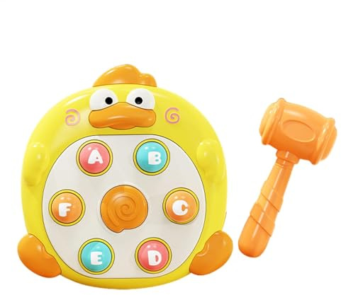 Jeu de Taupe interactif pour - Jouet éducatif pour attaquer au Marteau - Jouet de développement précoce pour habiletés motrices Fines | Jouet interactif en Forme de Canard