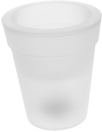 INOOMP Solar Powered Flowerpot Light Decorative Lighted Pots for Plants Outdoor Birthday Party 7.47X6.48X4.32In Waterproof ABS Creative Unique Lifelike Style Glows in The Dark