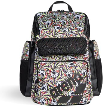 Arena One Go - Mochila Deportiva para Nadadores, Atletas, Gimnasio, Multideporte, Equipo de Entrenamiento, Bolsa de natación para Hombres y Mujeres, 45 litros, Calaveras Divertidas