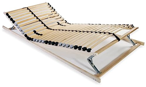 Woonisher Somier De Láminas con Cabecero Y Pies Ajustables 70x200 Cm, 28 Listones Y 7 Zonas De Confort, Estructura Sólida De Haya Y Abedul, Posiciones Personalizadas para Descanso Y Relax Total