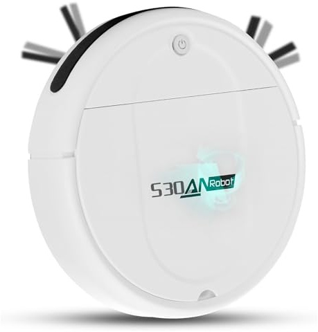 Robot Vacuum Cleaner, 3000Pa Powerful Suction, 2.56-inch Ultra-Slim Body, 120-Minute Long Battery Life, Quiet Operation, Smart Navigation, Suitable for Hard Floors/Low-Pile Carpets/Pet Hair- White.
