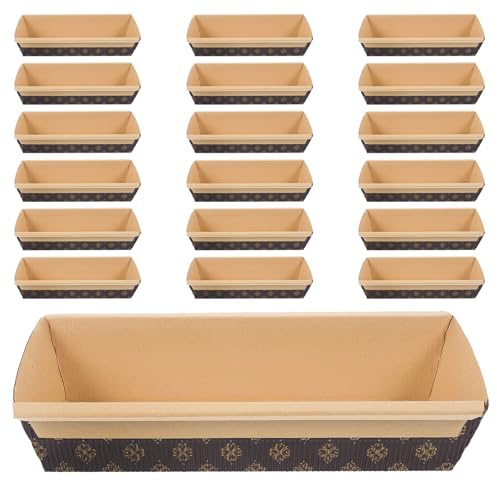 ERINGOGO 50pezzi Stampi da Forno in Carta Rettangolari Stampi Usa e Getta per Pane Torte e Dolci Resistenti al Caldo per Forno Microonde e Congelatore Uso Domestico e Professionale