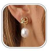 CASSIECA Ohrclips Damen Ohne Ohrlöcher 14K Gold Perlen Zirkonia Clip Ohrringe Ohne Ohrlöcher für Bräute Brautjungfern Brillante Ohrclips Ohrschmuck
