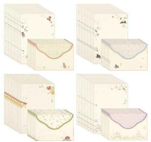 Candcamp Letter Writing Set with 48 Pcs Writing Paper and 24 Pcs Envelopes