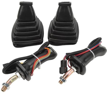 YUKERMARB Maniglie Joystick per Escavatore, Set di Ricambio a 3 Pulsanti con Lega di Alluminio ABS per Operatori Doosan DH DX150 215 225 300 370-9C