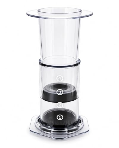 Robito Cafetera Aire, prensa de café manual 3 en 1, portátil, transparente, para espresso, americano y cold brew, fácil de limpiar, ideal para camping y viaje | Prensa Francesa, V60, Espresso, Sin sedimentos ni amargor, Portátil para camping y viaje