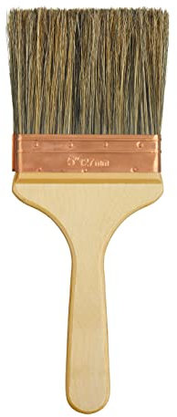 ProDec Pinceau Professionnel, soies Naturelles, pour Peindre Rapidement avec Les émulsions sur Mur et plafonds, Anti-éclaboussures pour Le plâtre, 125 mm