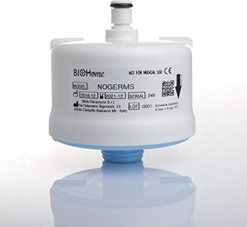 BIOHome Filtro Acqua per Rubinetto Antibatterico Anti LEGIONELLA. Elimina Batteri, Funghi e Virus - Durata 62 GG