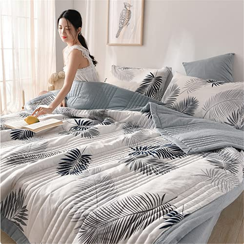 Yinghesheng Lightweight Microfibre Duvet Single Double King Size Bed - Summer Quilt, Cool Summer Blanket Anti Allergenic, Lightweight and Machine Washable at Home,G,150x200cm