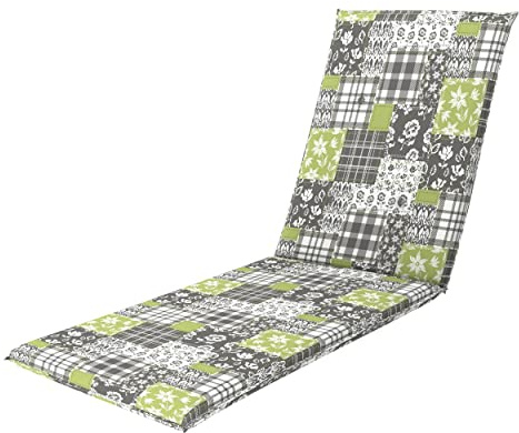 Doppler / Rollliege Living/Gartenliege Auflage/Rollliege/ca. 195 x 60 x 6 cm/Blumen Kariert