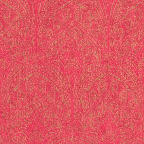 Rasch Vliestapete Pink Gold Metallic Ornamente Floral Indisch 746365