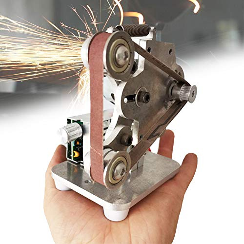 JORAsa Ponceuse à Bande, Ponceuse à Bande Bricolage, Faible Bruit, régulation de Vitesse en continu, Bande de Tension Automatique pour métal, Bois, Plastique