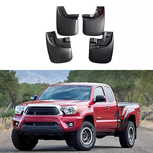 AMPACO 4 Pezzi Parafanghi per Auto per Toyota Tacoma 2005-2015, Car Gomma Parafanghi Paraspruzzi Decorare, Resistente Impermeabile Anteriore Posteriore Paraschizzi