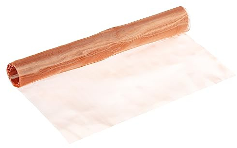 PATIKIL 12x39 Cobre Malla Pantalla 100 Malla 99, 9% Puro Cobre Malla | Tejido Alambre Malla Pantalla Densa Filtro Malla, para Jardinería Fisura Agujero Relleno