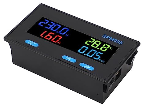 Voltímetro Digital Amperímetro Panel Pantalla Digital Ac60 Ocho en 300V Ac60 300V Medidores de Potencia (100A)