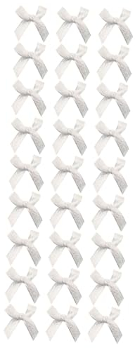 LABRIMP 300 STK Geschenkdekor Bownots Handdekor Schleifen für Gefälligkeiten Kostüm Schleife Dekoration Weihnachten weihnchtsdeko Hand Schleifen hängende Bowknot-Verzierung Silver