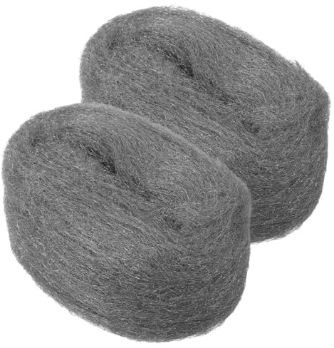 ULTECHNOVO 2pcs Flexible Steel Wool Fabric for Wood and Metal Cleaning Buffing Wool Wire Mesh