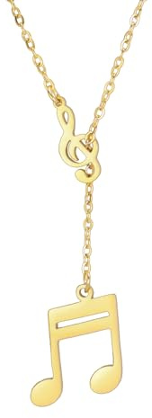 EUEAVAN Collier Pendentif Clé de sol pour les Femmes - Bijoux de Musique - Cadeau d'Inspiration pour Musiciens et Enseignants