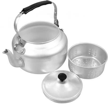 Didiseaon Aluminum Tea Pot Filter 1l Small Stovetop Teapot Handle Household Kitchen Water Kettle for Camping Office Use