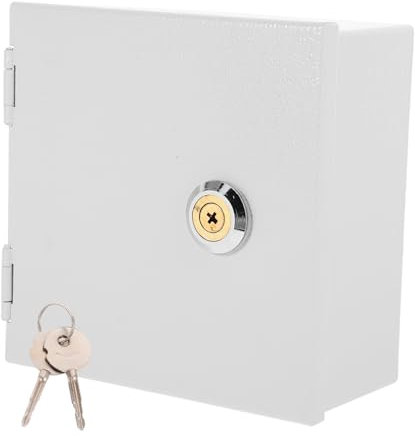 Cabilock Caja Protectora Antirrobo Para Enchufes 86 Acero Inoxidable, Con Cerradura y Llave, Caja Para Interruptores Uso Vehículo Eléctrico y Protección Exterior