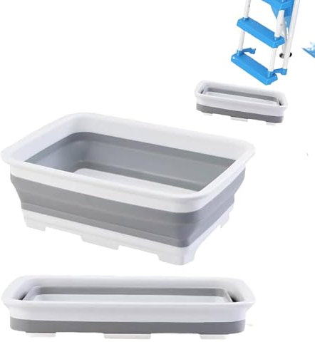 Foldable Pool Foot Tub, Non-Slip Foot Cleaning Pool for Pools, Practical Pool Accessories for Children and Adults, Easy to Transport, Foot Tub Pool for Above Ground Pool Accessories (A)